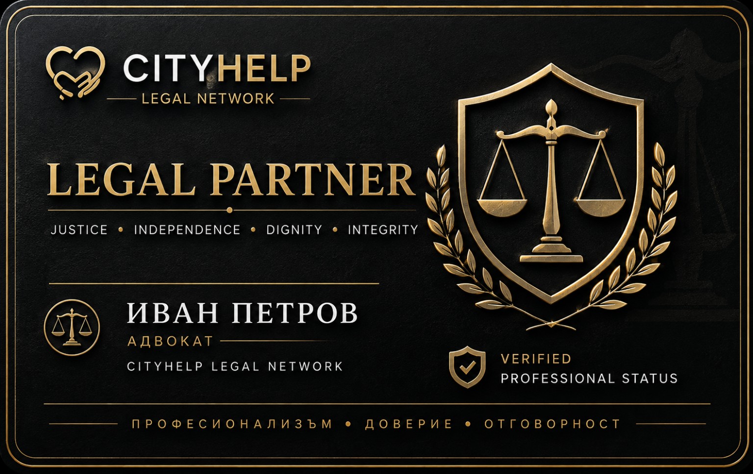 Примерна визуализация на CityHelp Legal Partner